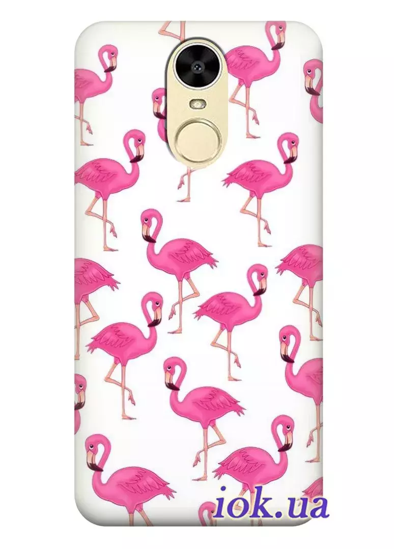 Чехол для Huawei Enjoy 6 - Розовые фламинго