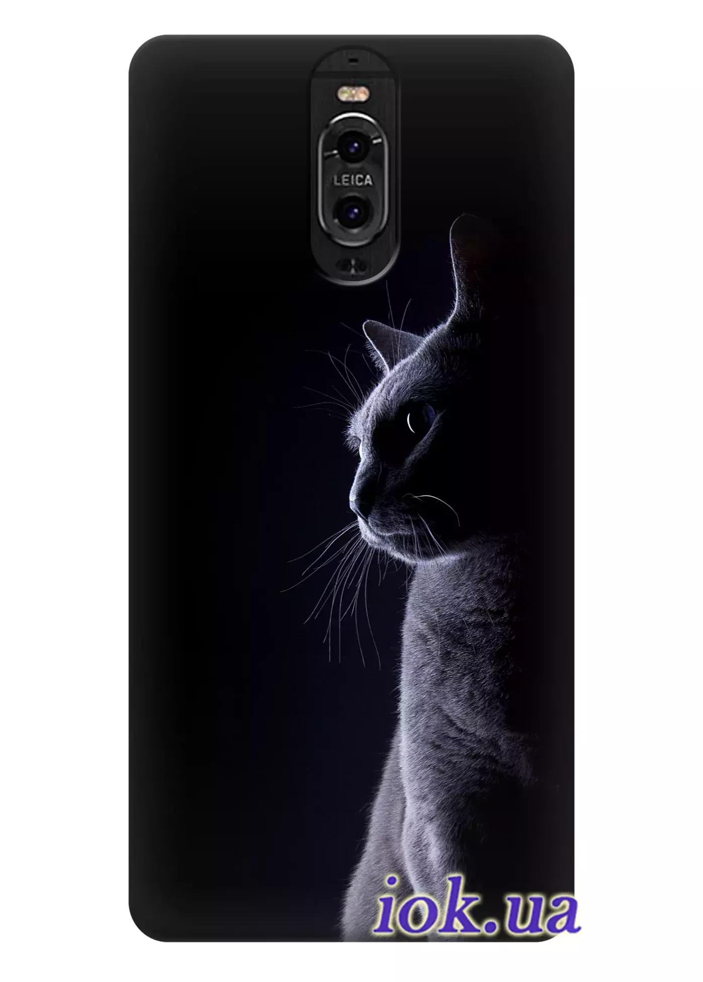 Чехол для Huawei Mate 9 Porsche - Силуэт кота