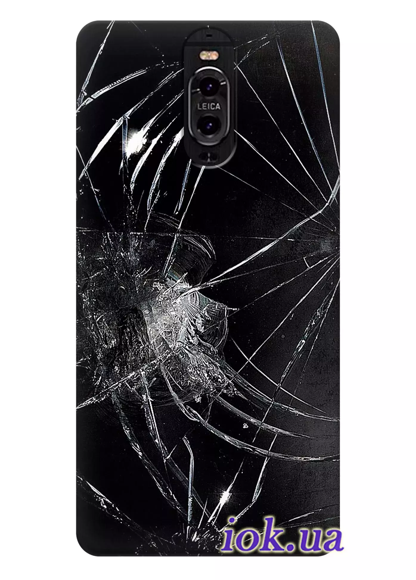 Чехол для Huawei Mate 9 Porsche - Разбитое стекло 