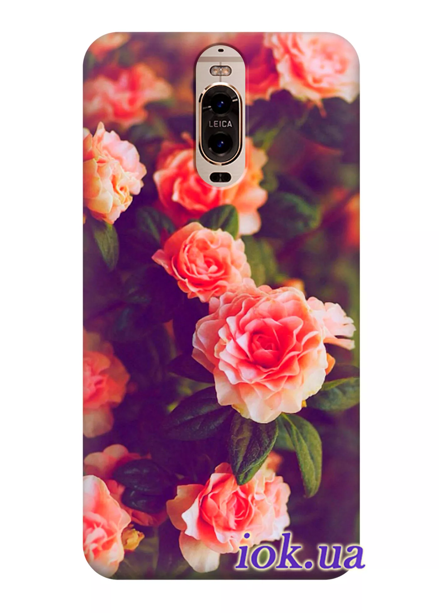Чехол для Huawei Mate 9 Pro - Персиковые цветы
