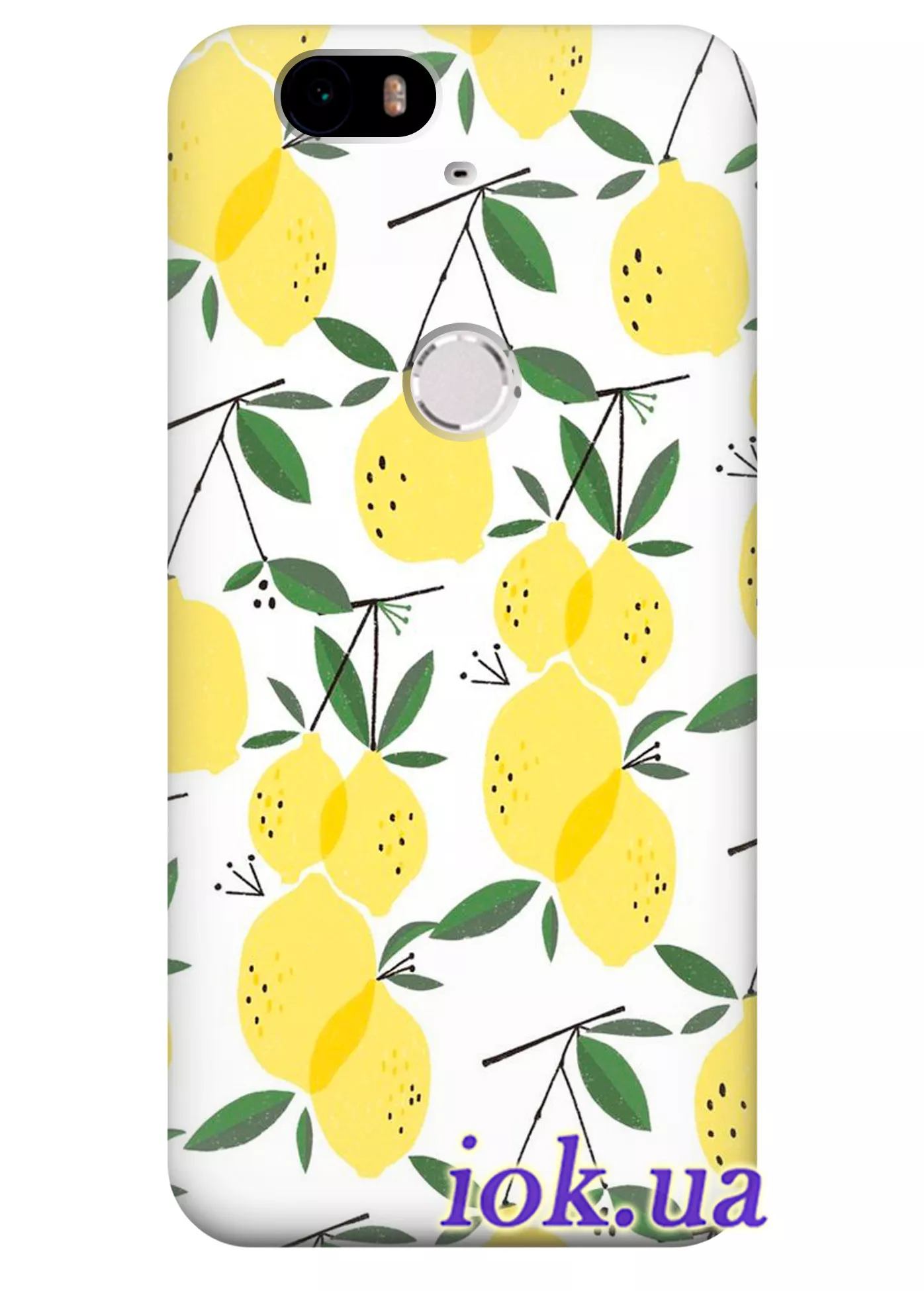 Чехол для Huawei Nexus 6P - Лимонные веточки