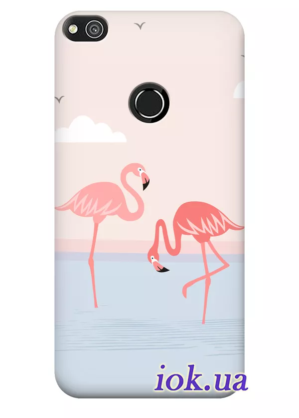 Чехол для Huawei P8 Lite 2017 - Фламинго