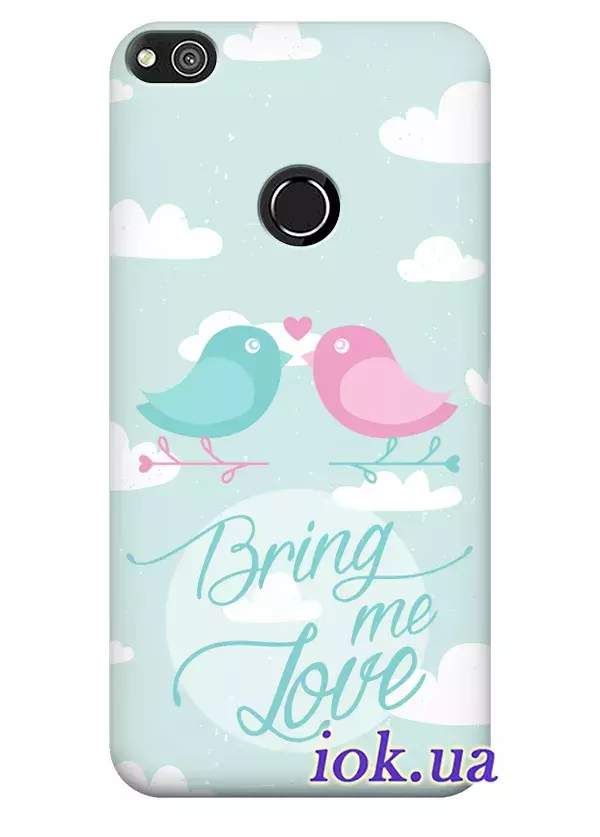 Чехол для Huawei P8 Lite 2017 - Влюбленные птички 