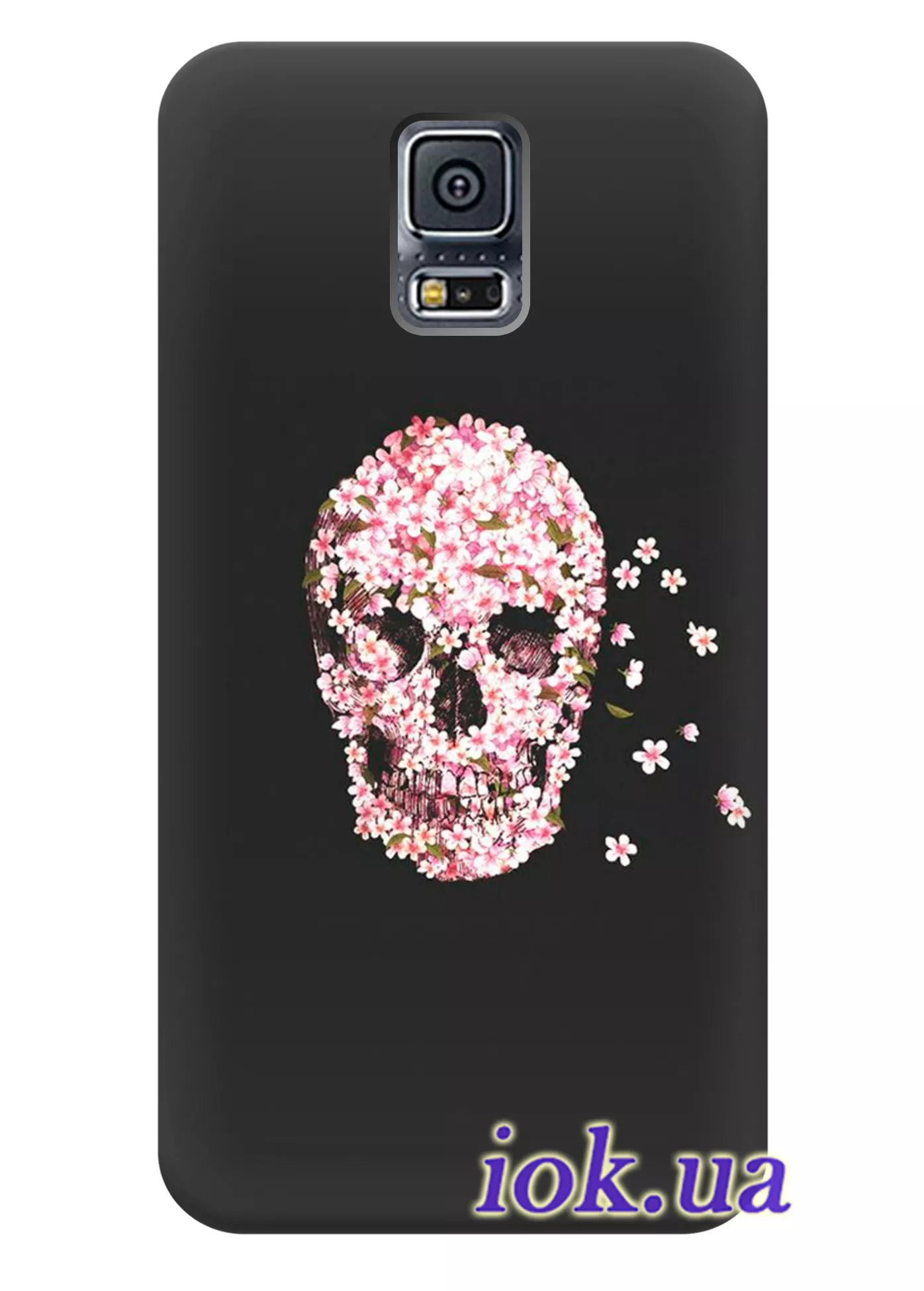 Чехол для Galaxy S5 Plus - Цветочный череп