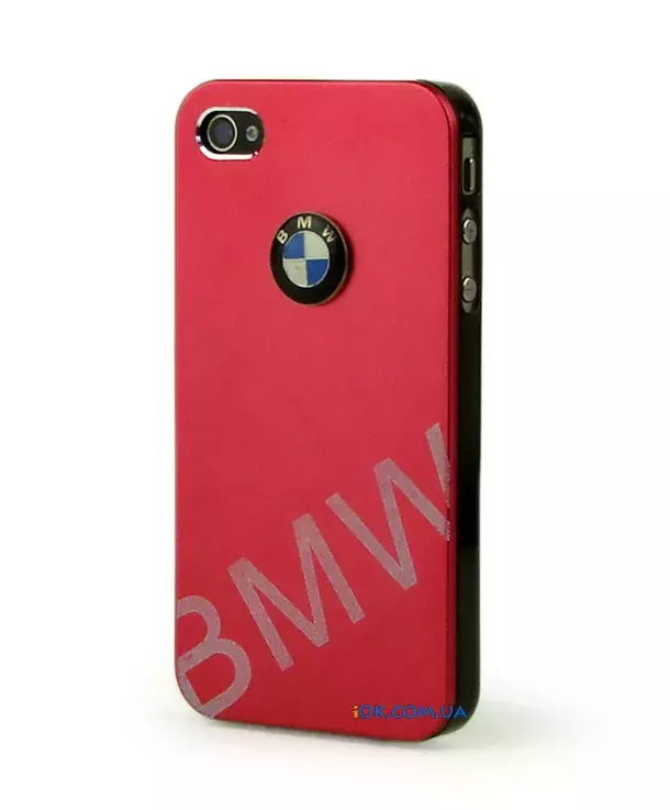 Накладка BMW на iPhone 4S/4, красная