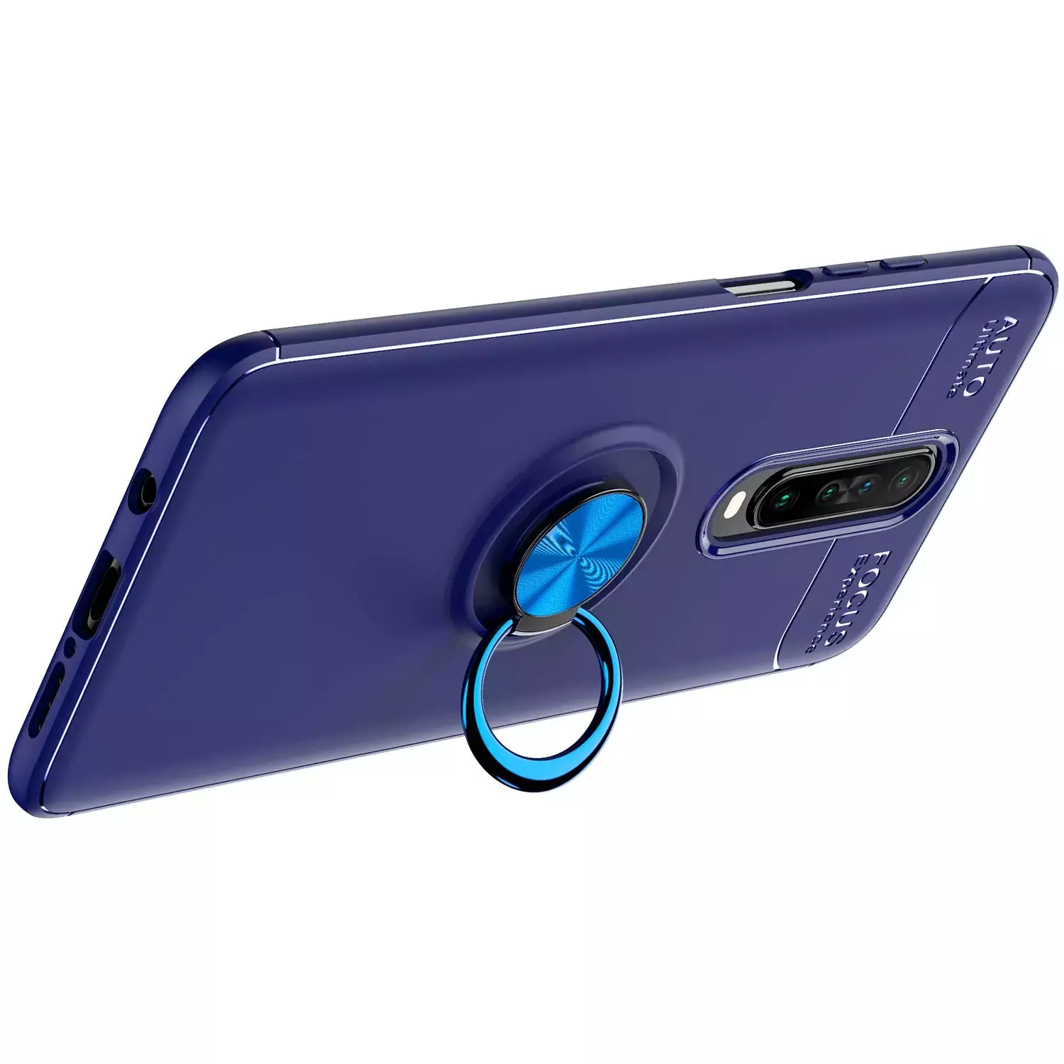 TPU чехол Deen ColorRing под магнитный держатель для Xiaomi Redmi K30 / Poco X2, Синий / Синий