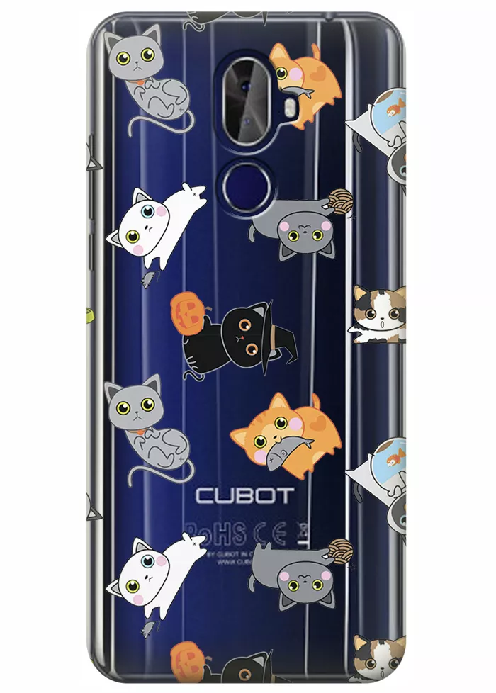 Чехол для Cubot X18 Plus - Котятки