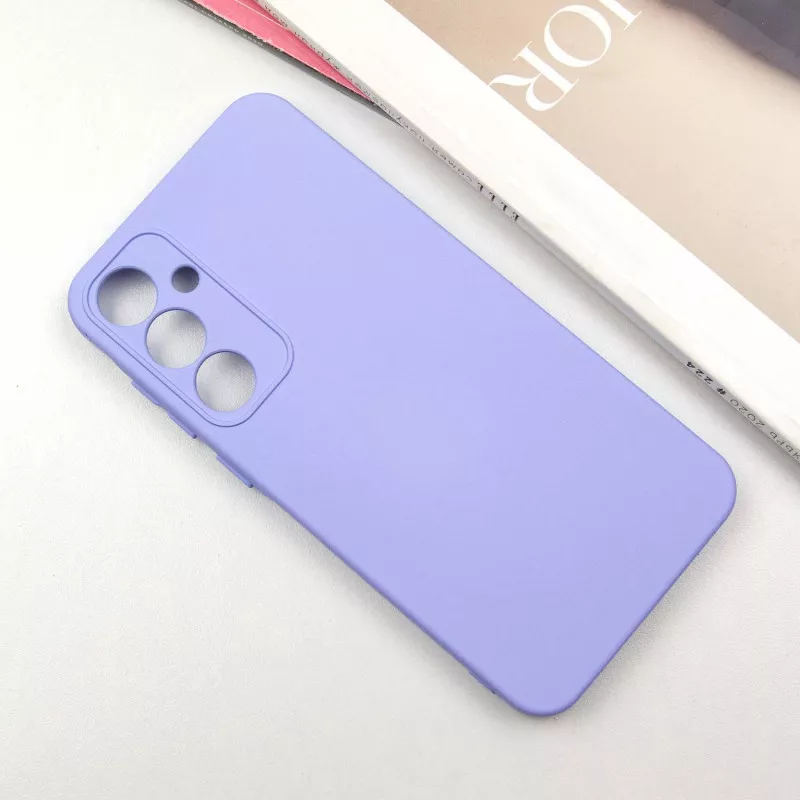 Чехол TPU GETMAN Liquid Silk Full Camera для Samsung Galaxy S24 FE, Сиреневый / Dasheen