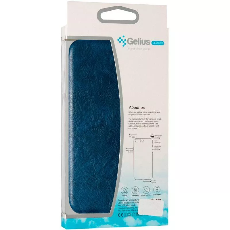 Book Cover Leather Gelius for Huawei Y8P/P Smart S Blue