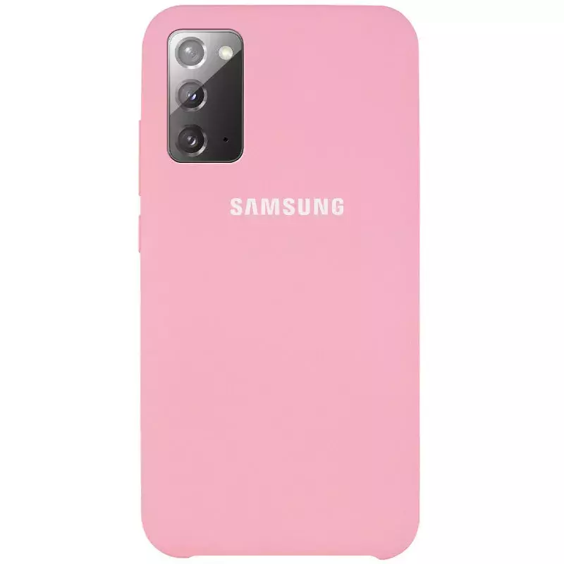 Чехол Silicone Cover (AAA) для Samsung Galaxy Note 20, Розовый / Light pink