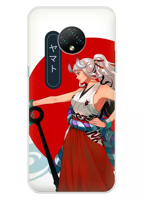 Doogee X95 Pro чехол - Ван-Пис One Piece Ямато на фоне красного солнца 
