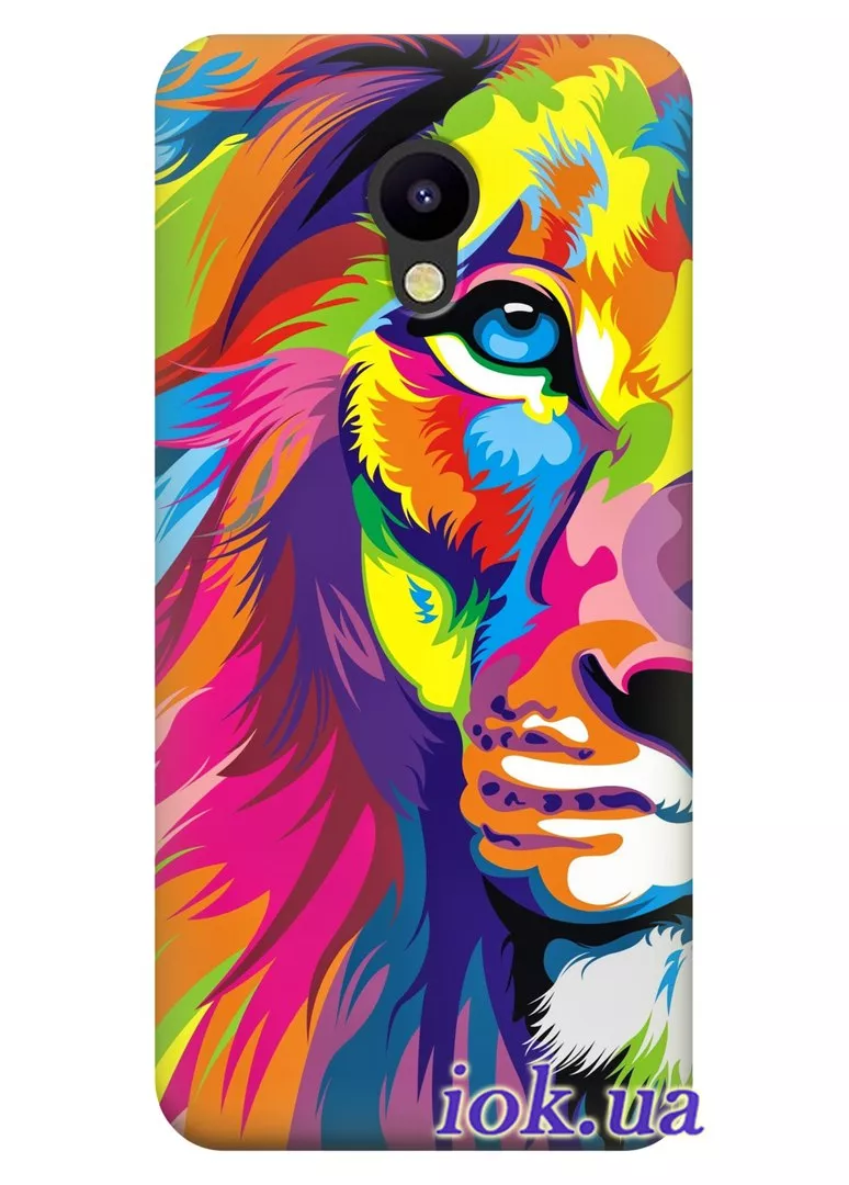 Чехол для Meizu M5s - Разноцветный лев