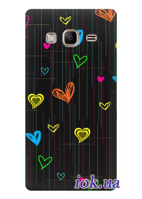Чехол для Galaxy Z3 - Сердечки
