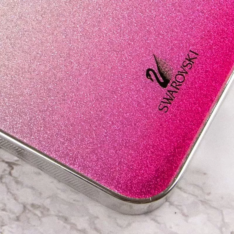 TPU+Glass чехол Swarovski для Apple iPhone 13 Pro (6.1"), Малиновый
