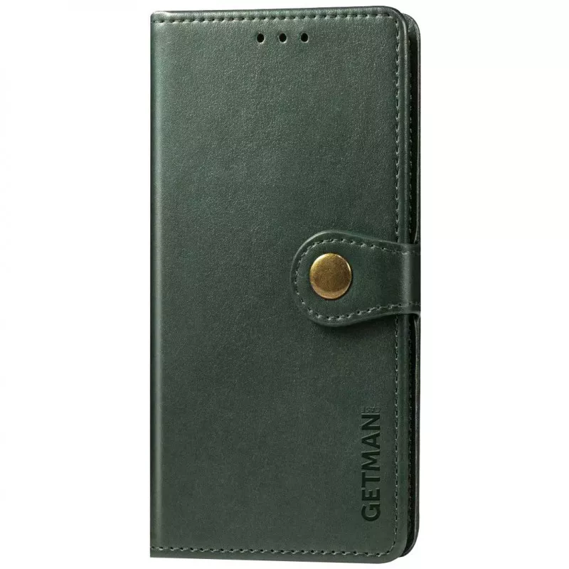 Кожаный чехол книжка GETMAN Gallant (PU) для Xiaomi Redmi 10, Зеленый