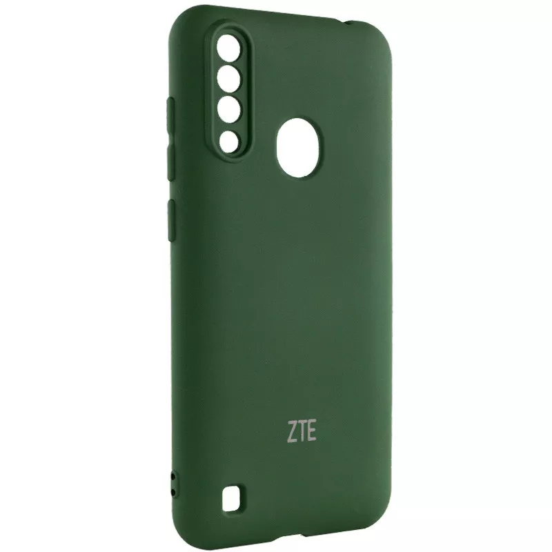 Чехол Silicone Cover My Color Full Camera (A) для ZTE Blade A7 Fingerprint (2020), Зеленый / Dark green