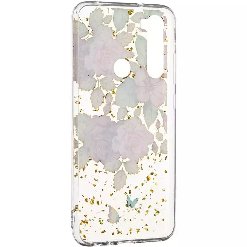 Deep Shine Flowers Case (New) for Xiaomi Redmi Note 8/Note 8 (2021) Rose