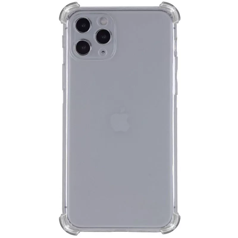 TPU чехол GETMAN Ease logo усиленные углы для Apple iPhone 12 Pro (6.1"), Серый (прозрачный)