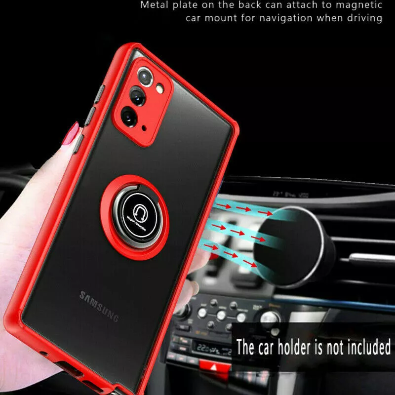 TPU+PC чехол Deen ColorEdgingRing for Magnet для Samsung Galaxy Note 20, Красный