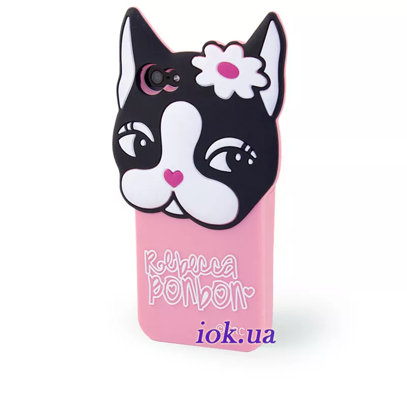 Чехол с котиком Rebecca Bonbon для iPhone 5/5S, розовый