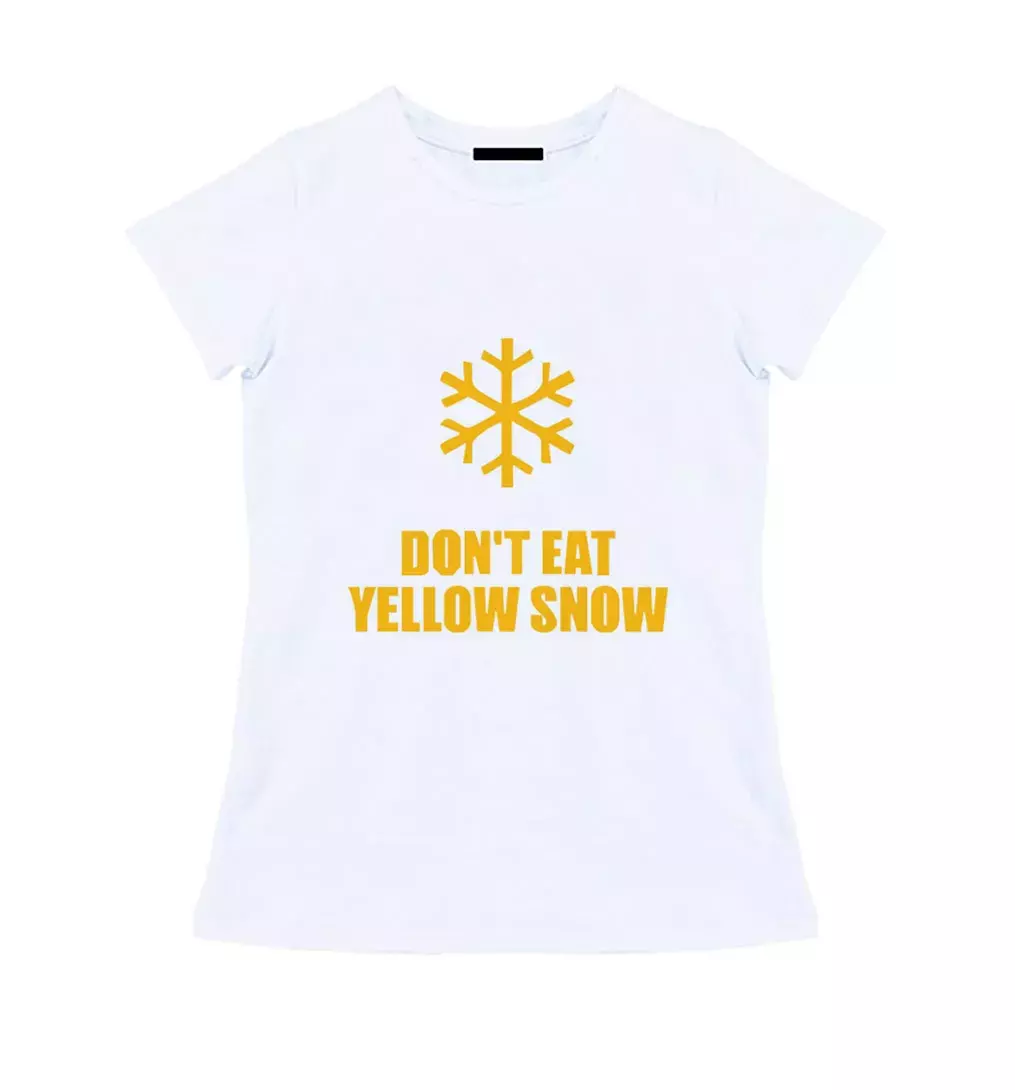 Женская футболка - Yellow snow
