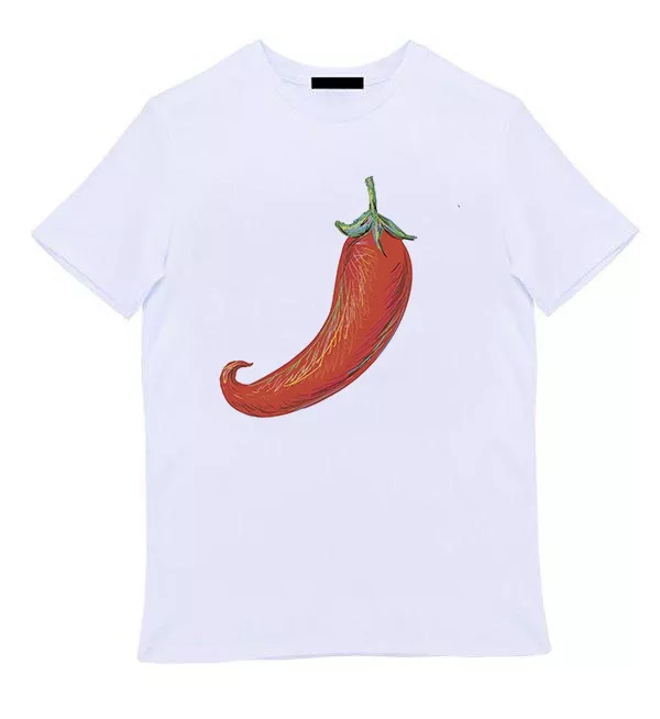 Белая мужская футболка - Перчик Чилли
