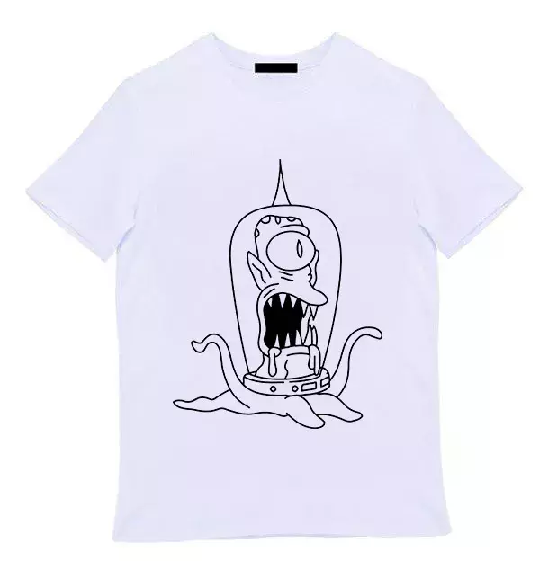 Белая мужская футболка - Инопланетянин