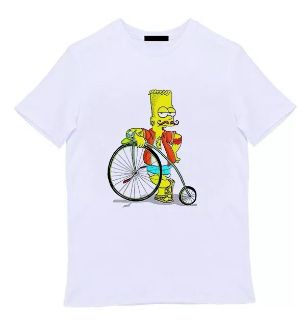 Белая мужская футболка - Bart Simpson