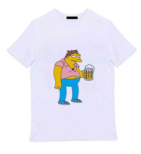 Белая мужская футболка - Barney Gumble