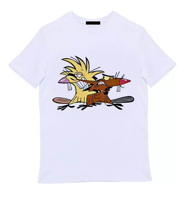 Белая мужская футболка - The Angry Beavers