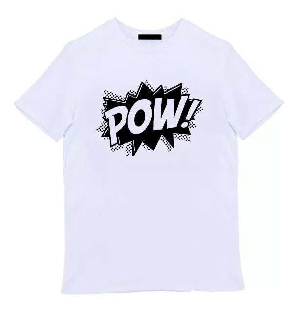 Белая мужская футболка - Pow