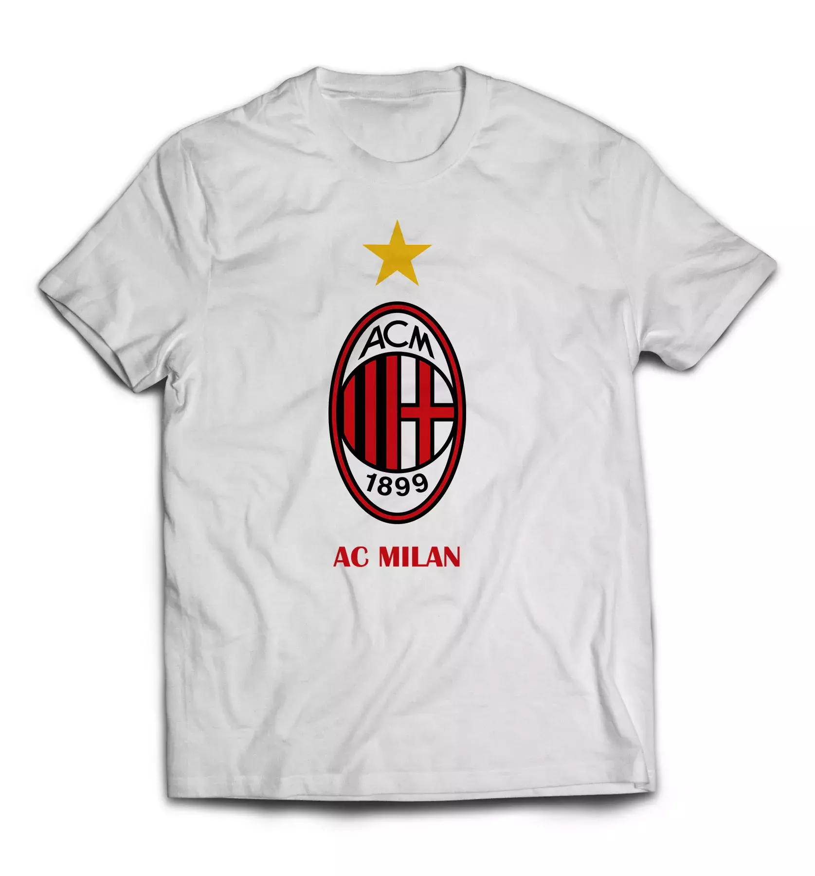 Белая футболка - AC Milan лого