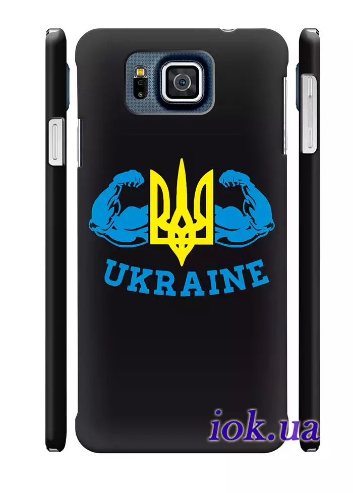 Черный чехол для Гелекси Альфа с гербом Украины