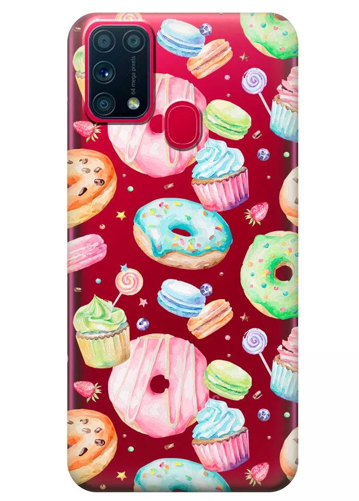Чехол для Galaxy M31 - Пончики
