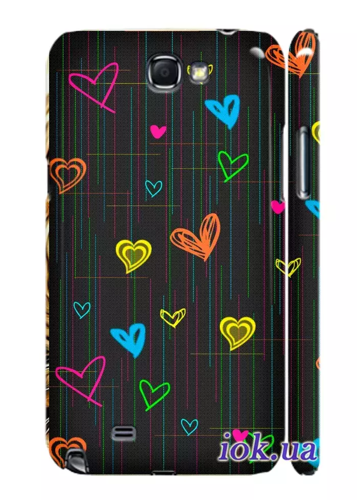 Чехол для Galaxy Note 2 - Сердца