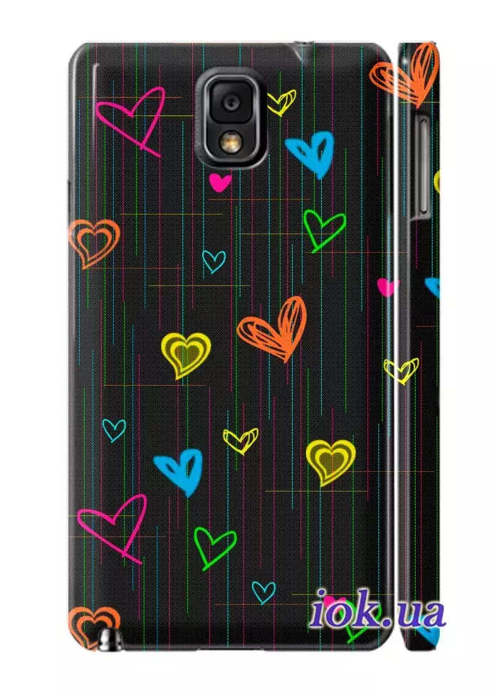 Чехол Galaxy Note 3 - Сердца