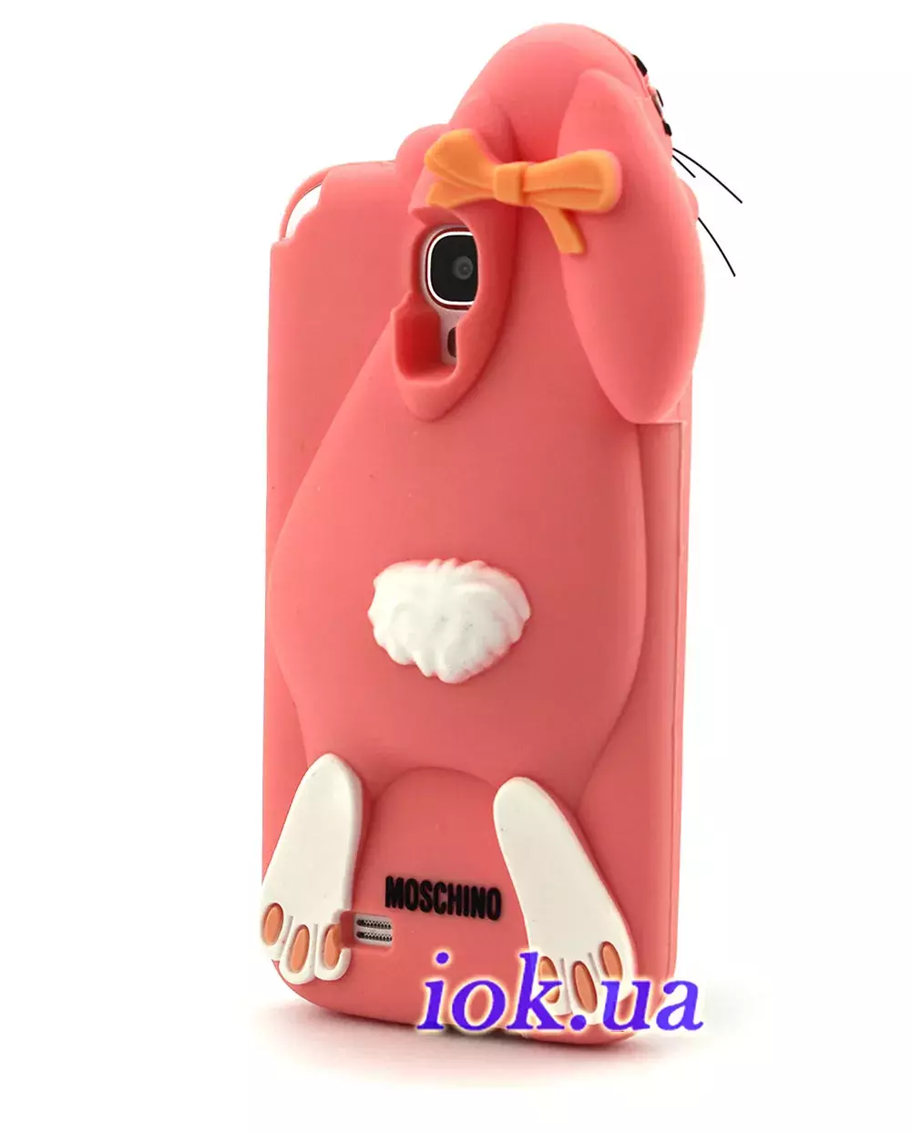 Galaxy S4 силиконовый чехол Moschino - Розовый зайчик