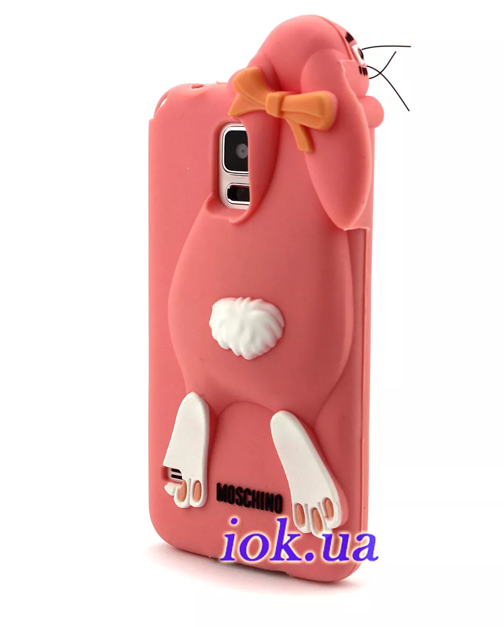Чехол для Galaxy S5 - Зайчик Moschino, розовый