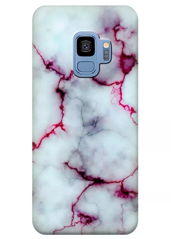 Чехол для Galaxy S9 - Розовый мрамор