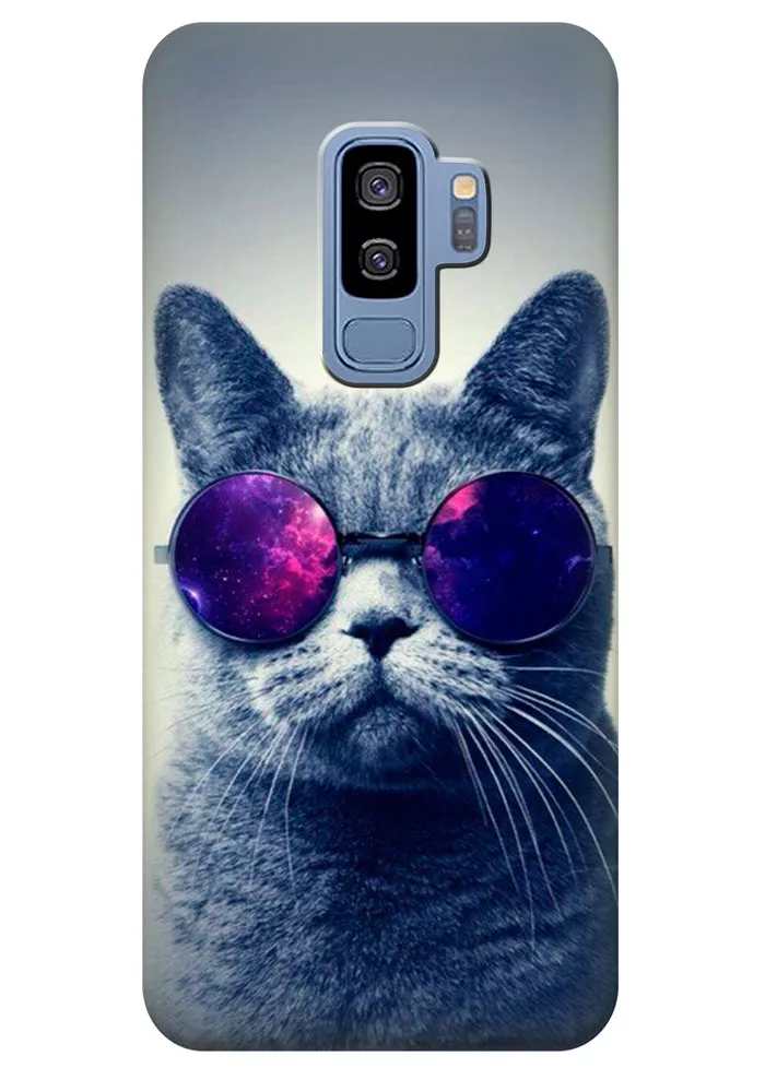 Чехол для Galaxy S9 Plus - Кот в очках