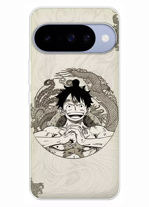 Google Pixel 10 чехол - Ван-Пис One Piece боевое приветствие дракона Луффи