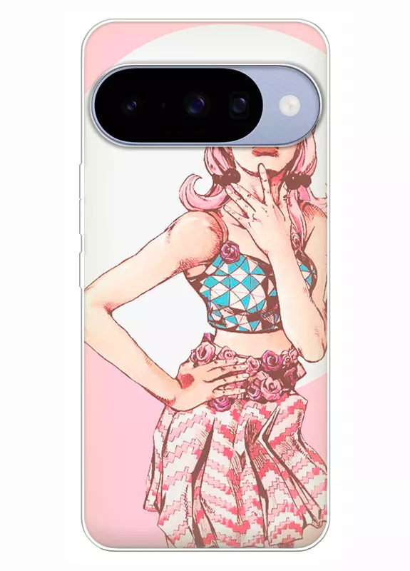 Чехол для Google Pixel 10 - Невероятные приключения ДжоДжо JoJo’s Bizarre Adventure удивленная Триш Уна