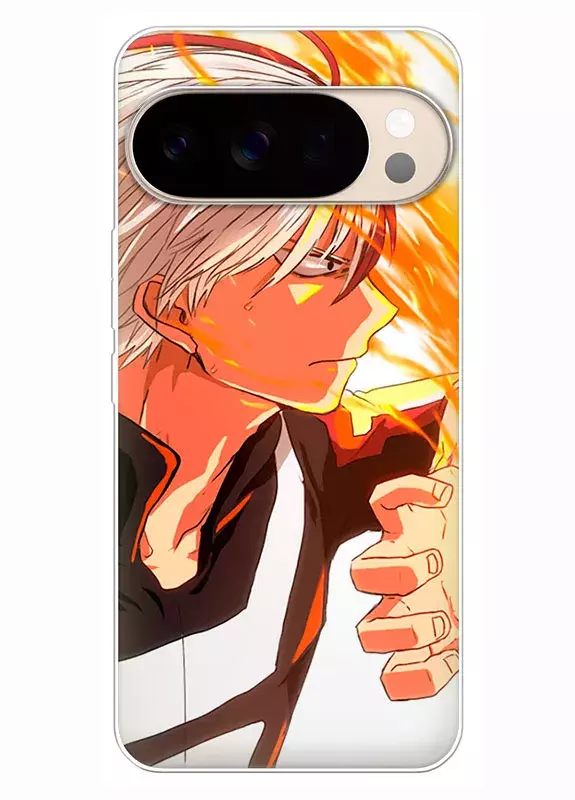 Чехол для Google Pixel 10 Pro - Шото Тодороки отражает атаку крупным планом, My Hero Academia