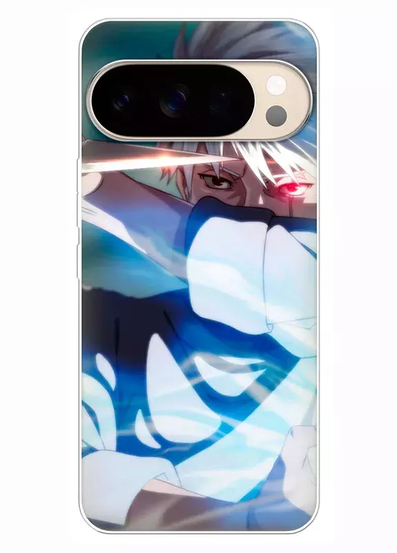 Чехол для Google Pixel 10 Pro - Какаси Хатакэ отбивает атаку крупным планом, Наруто и Боруто, Naruto and Boruto
