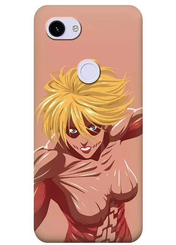 Pixel 3 чехол - Атака на титанов Attack on Titan Энни Леонхар в обличии монстра вектор-арт