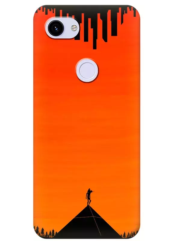 Чехол для Google Pixel 3 - Евангелион Evangelion на вершине пирамиды