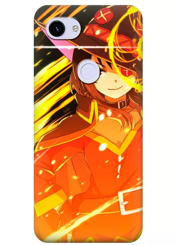Бампер для Google Pixel 3A - Коносуба KonoSuba улыбающаяся Мегумин крупным планом