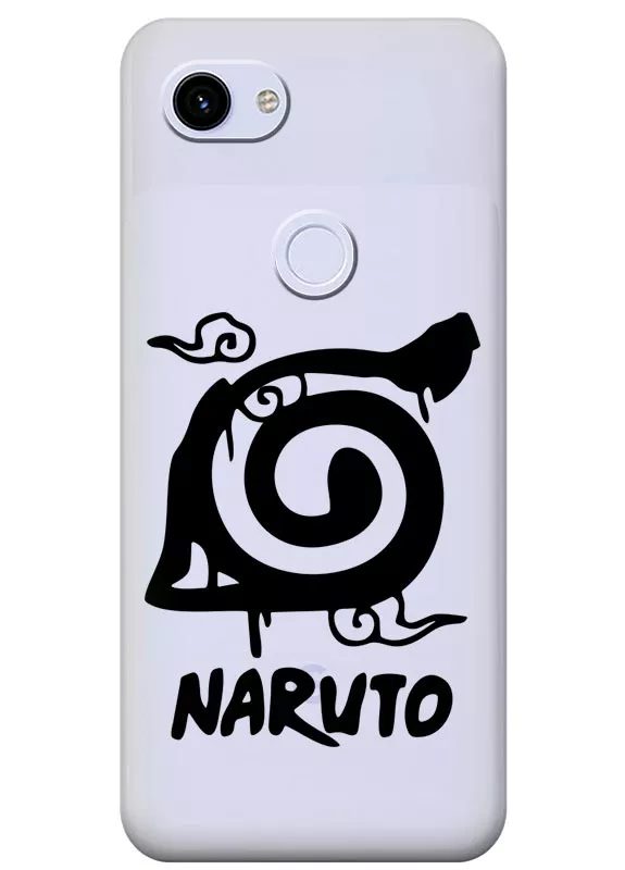 Чехол для Google Pixel 3A из прозрачного силикона - Naruto Just Do It Logo