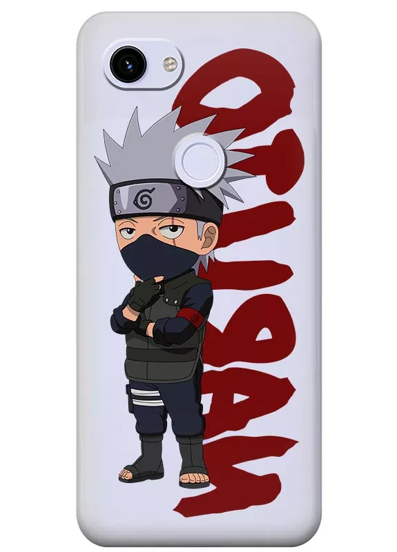 Бампер для Google Pixel 3A - Naruto Какаси Чиби, прозрачный силикон