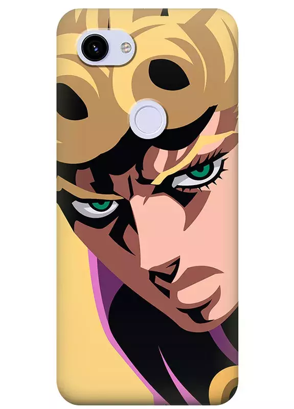 Google Pixel 3A чехол - Невероятные приключения ДжоДжо JoJo’s Bizarre Adventure лицо Джорно Джованна крупным планом вектор-арт